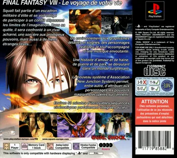 Final Fantasy 8 (US) box cover back